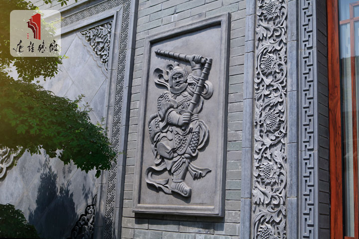 唐语门神砖雕