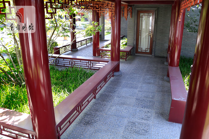唐语砖雕园林走廊